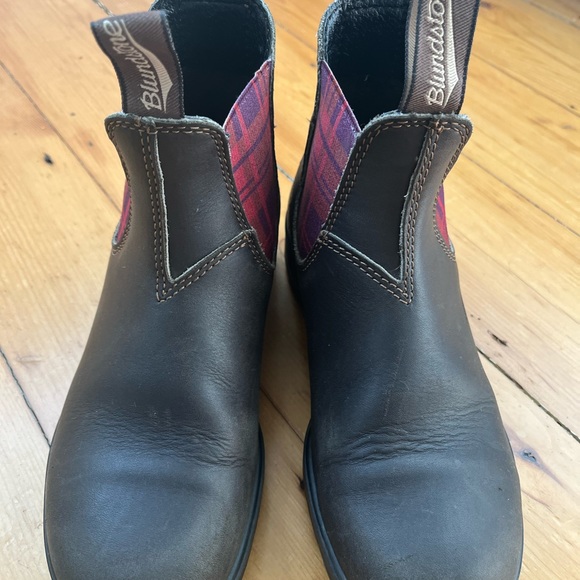 Blundstone Boots Brown with Pink Tartan Size 7 1/2 or 4 1/2 Women - Picture 13 of 13